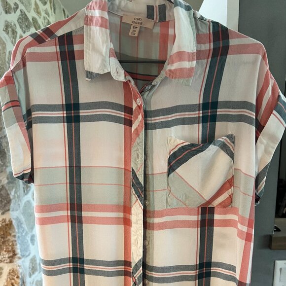 Como Vintage Plaid Blouse - Picture 1 of 3